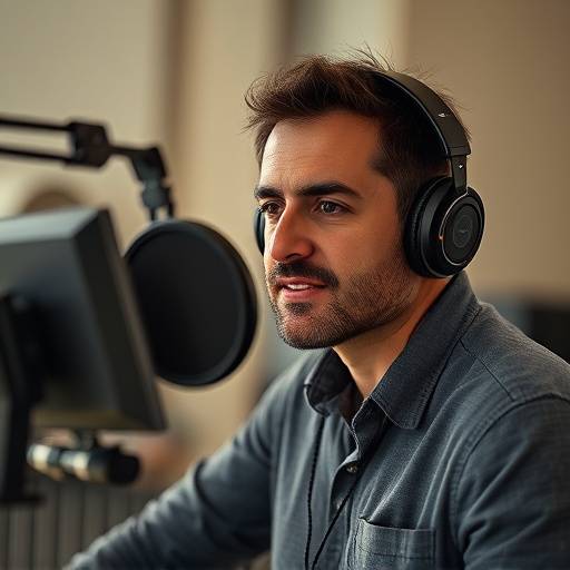 Foto de Marcelo Oliveira, engenheiro de som da Vozes do Brasil.